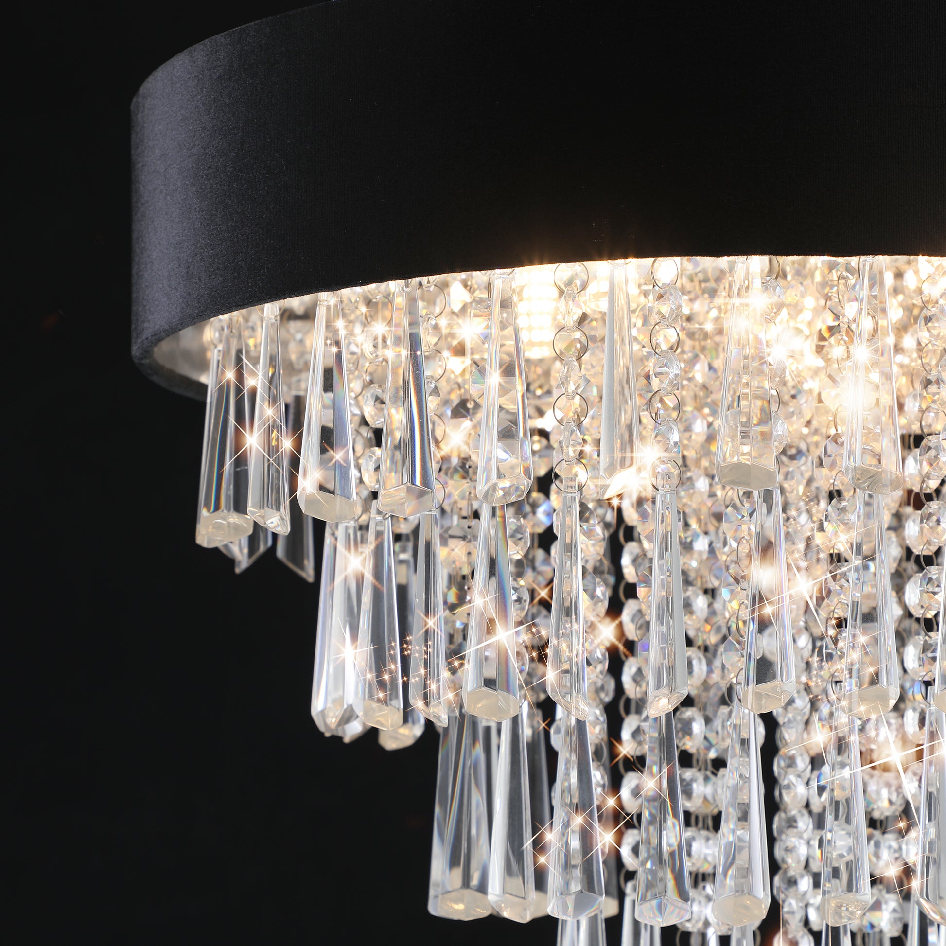 Modern Crystal Chandelier For Living Room Round Cristal Lamp Luxury Home Decor Light Fixture Transparent Modern Crystal