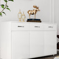 Three Doors Side Table White White Mdf