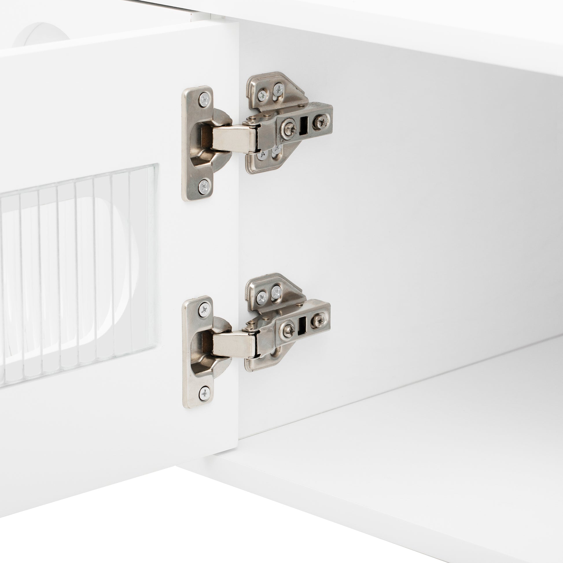 Modern Tv Stand For Tvs Up To 80 Inches, Entertainment Center With Glass Door, 2 Drawers And Cabinets, Wood Tv Storage Cabinet With Solid Wood Legs And Metal Handles For Living Room White Mdf