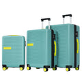 Contrast Color 3 Piece Luggage Set Hardside Spinner Suitcase With Tsa Lock 20