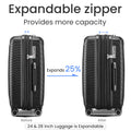 Luggage Sets 4 Piece 14 20 24 28 Pp Lightweight & Durable Expandable Suitcase Black Polypropylene