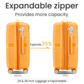 Luggage Sets 4 Piece 14 20 24 28 Pp Lightweight & Durable Expandable Suitcase Orange Polypropylene