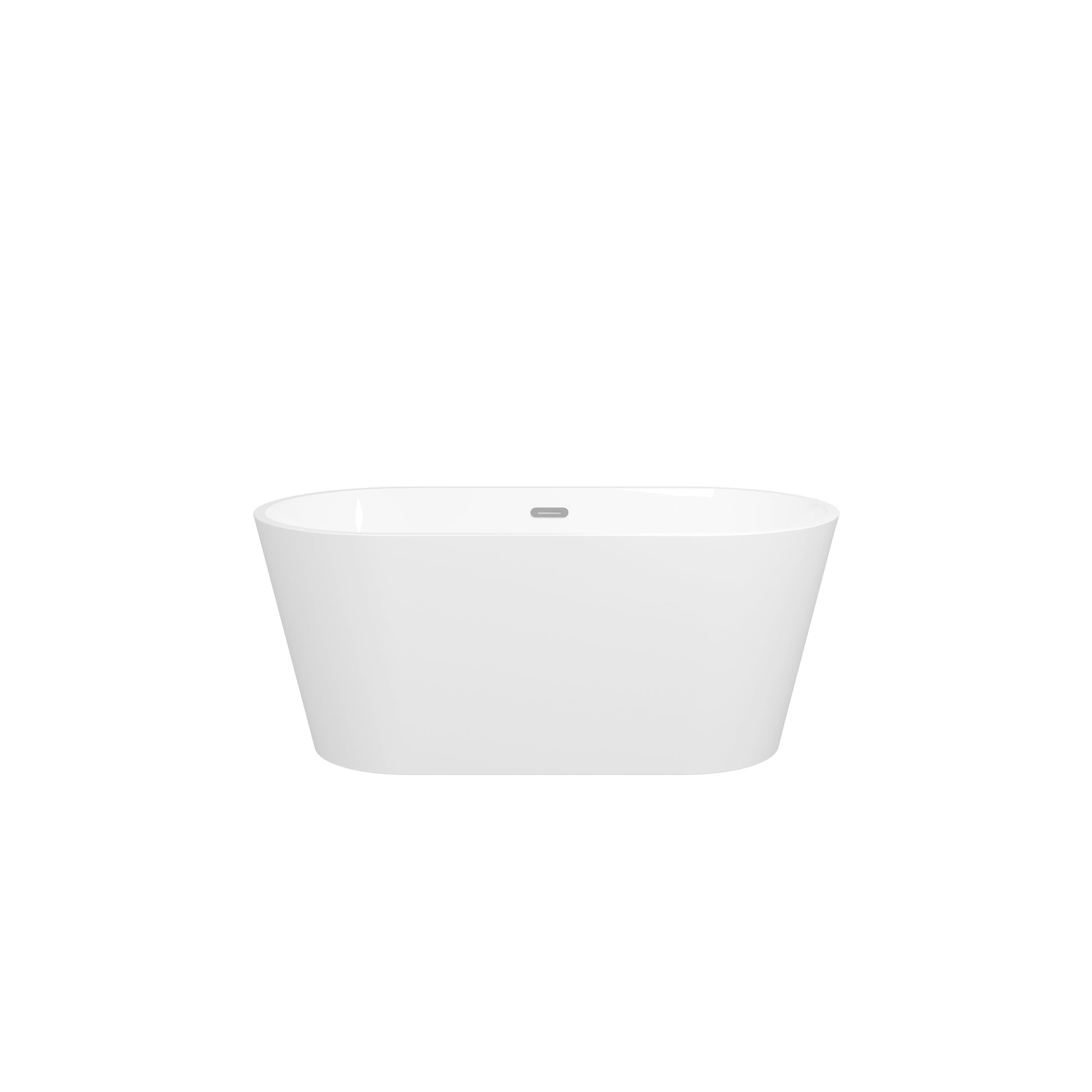 59" Acrylic Freestanding Bathtub, Modern & Contemporary Design Soaking Tub With Toe Tap Drain In Chrome And Classic Slotted Overflow, Glossy White, Cupc Certified, 02136 Glossy White Oval Bathroom Freestanding Tubs Polished 59 61 In Contemporary Soaking