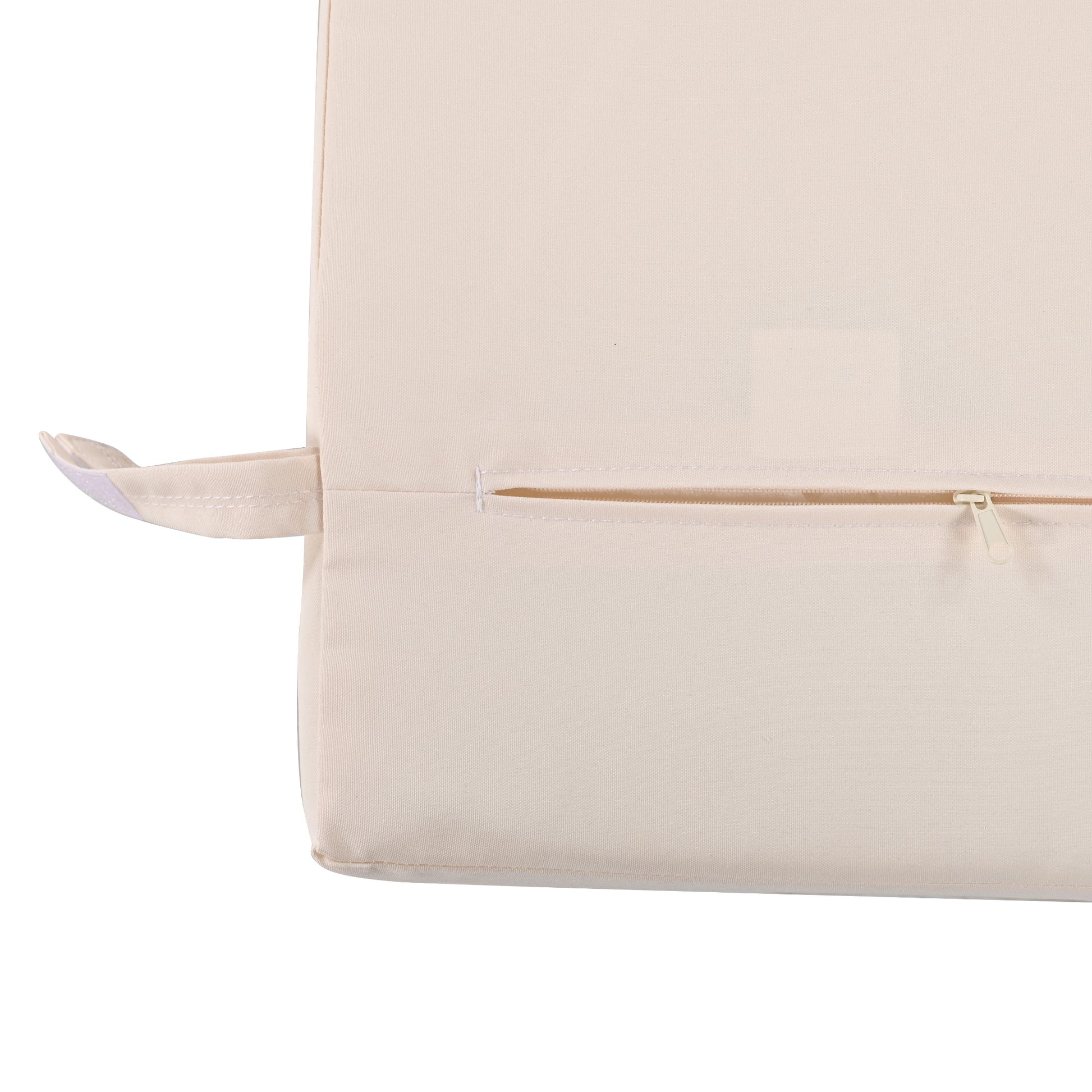 Multi Person Outdoor Acacia Wood Dining Table And Chair Set, Thick Cushions, Suitable For Balcony, Vourtyard, And Garden. Beige Acacia Wood