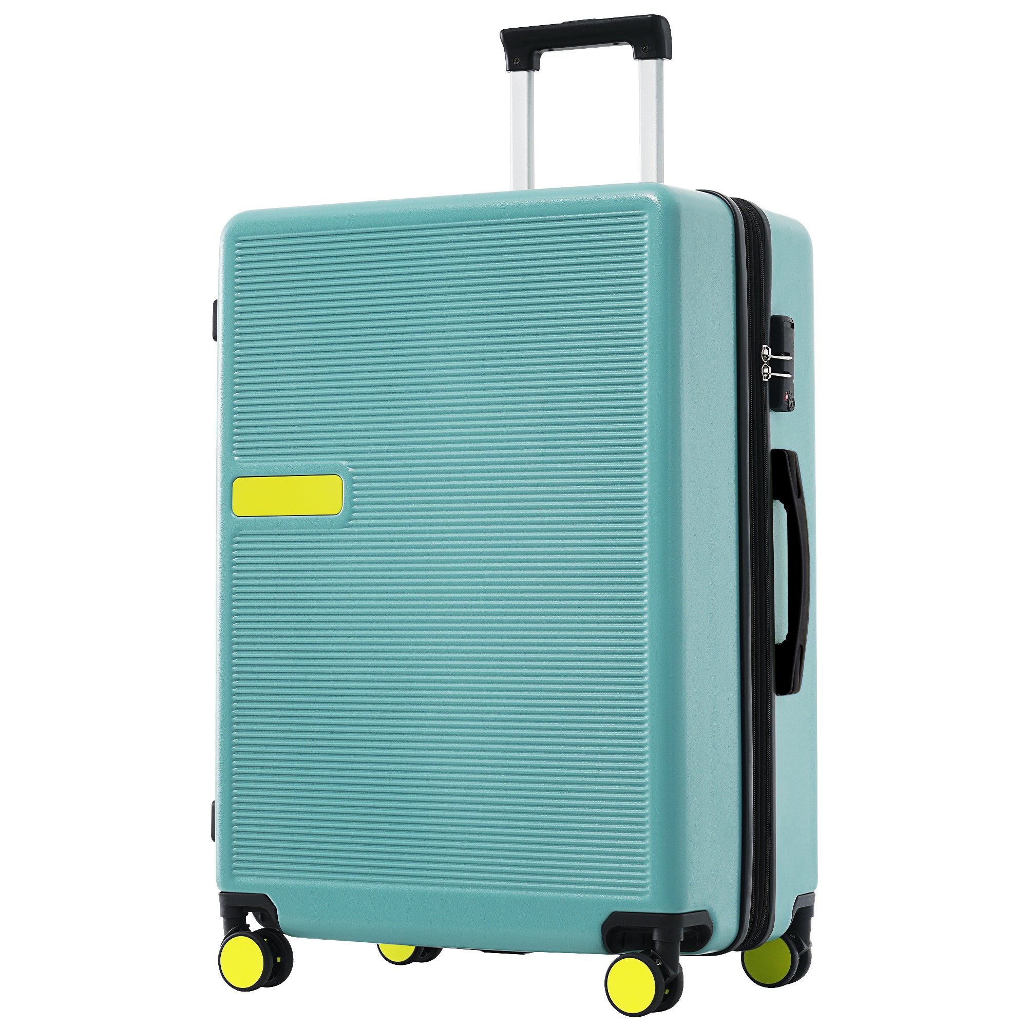 Contrast Color Hardshell Luggage 28Inch Expandable Spinner Suitcase With Tsa Lock Lightweight Teal Blue Abs