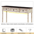 Console Table Sofa Table With Drawers For Entryway With Projecting Drawers And Long Shelf Beige, Old Sku: Wf189574Aad Beige Solid Wood Mdf