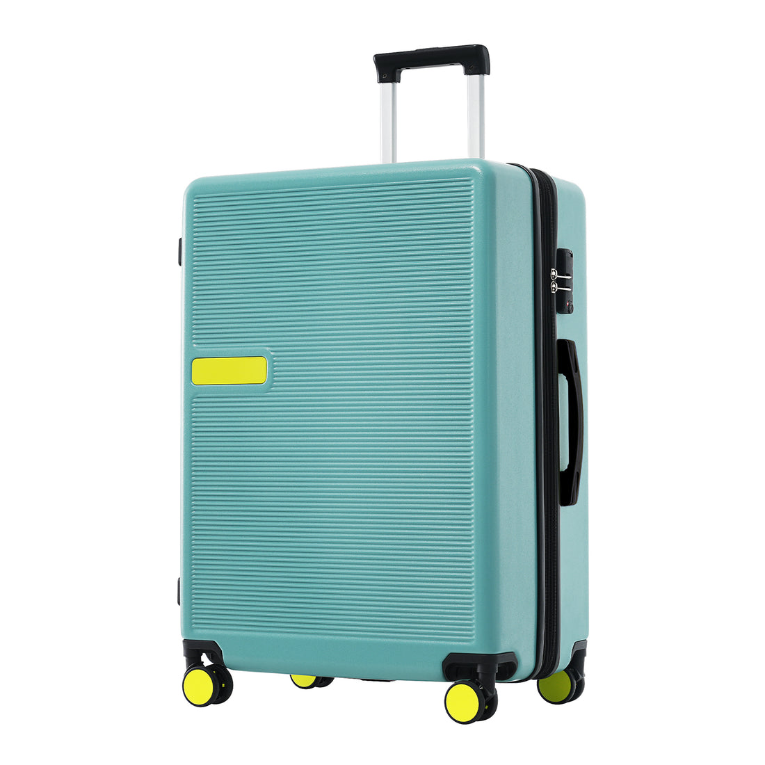 Contrast Color Hardshell Luggage 24Inch Expandable Spinner Suitcase With Tsa Lock Lightweight Teal Blue Abs