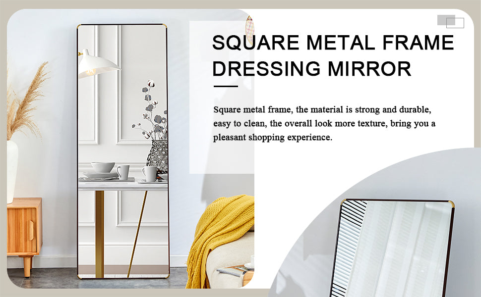 The 4Th Generation Floor Standing Full Length Mirror. Wall Mirror, Bathroom Makeup Mirror, Bedroom Foyer, Clothing Store, Wall Mounted.65 "* 23.2" Transparent Glass