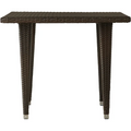 Dominica 35Inch Sq Table Pvc Brown Multi Iron