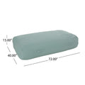 Kasper Water Resistant 6'X3' Lounger Bean Bag, Teal Teal Waterproof Fabric