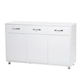 Three Doors Side Table White White Mdf