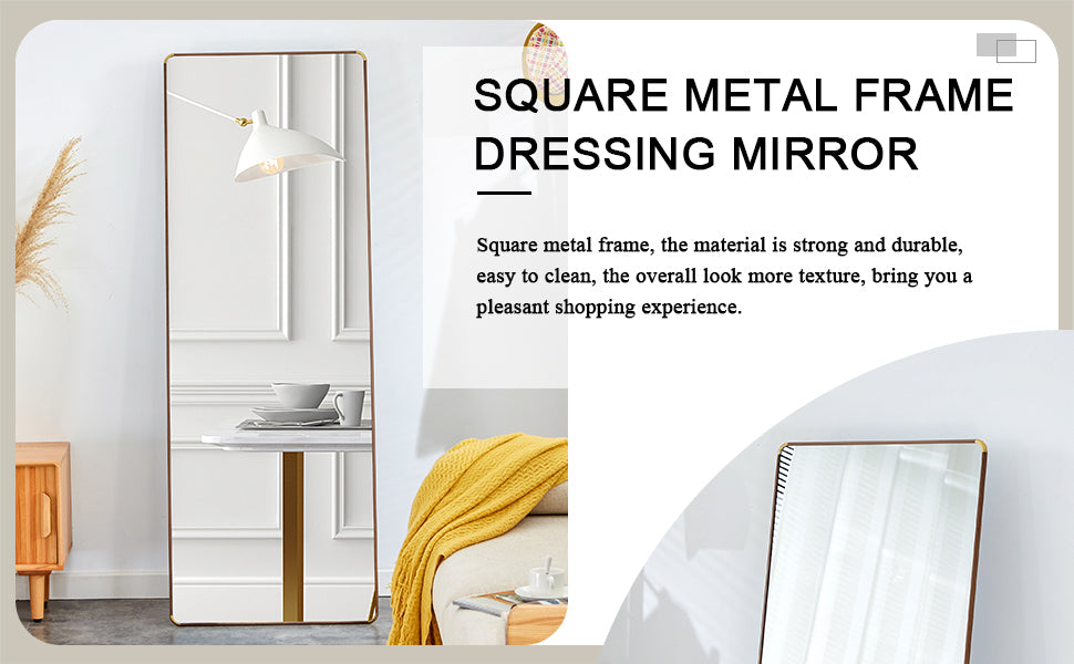 The 4Th Generation Floor Standing Full Length Mirror. Wall Mirror, Bathroom Makeup Mirror, Bedroom Foyer, Clothing Store, Wall Mounted.65 "* 23.2" Transparent Glass