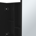 Medicine Cabinet Prague, Four Internal Shelves, Single Door, Black Wengue Finish Black Particle Board