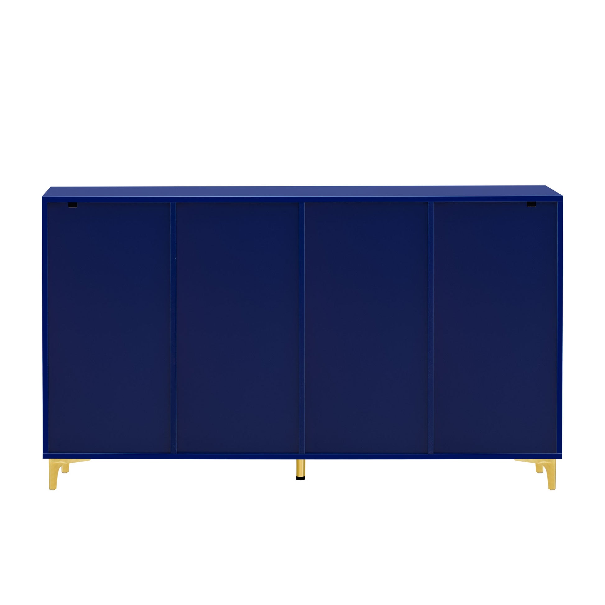 Glossy Finish Light Luxury Storage Cabinet, Adjustable, Suitable For Living Room, Study, Hallway. Navy Blue Mdf