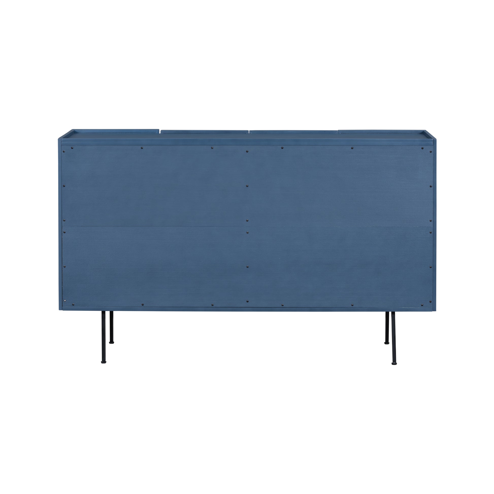 Modern Cabinet With 4 Doors, Suitable For Living Rooms, Entrance And Study Rooms. Navy Blue Mdf