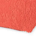 Spongy Microfiber Square Pouf, Coral Coral Microfiber