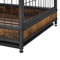 Furniture Dog Cage Crate With Double Doors ,Rustic Brown,31.5