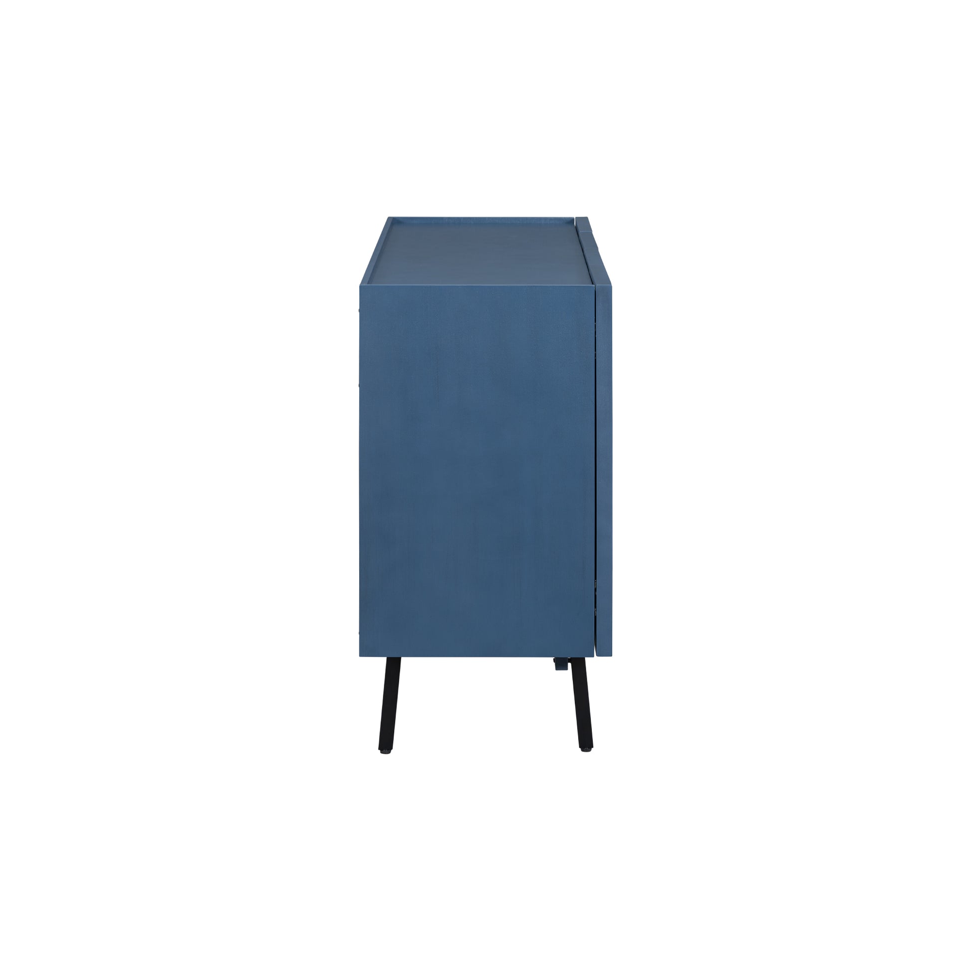 Modern Cabinet With 4 Doors, Suitable For Living Rooms, Entrance And Study Rooms. Navy Blue Mdf