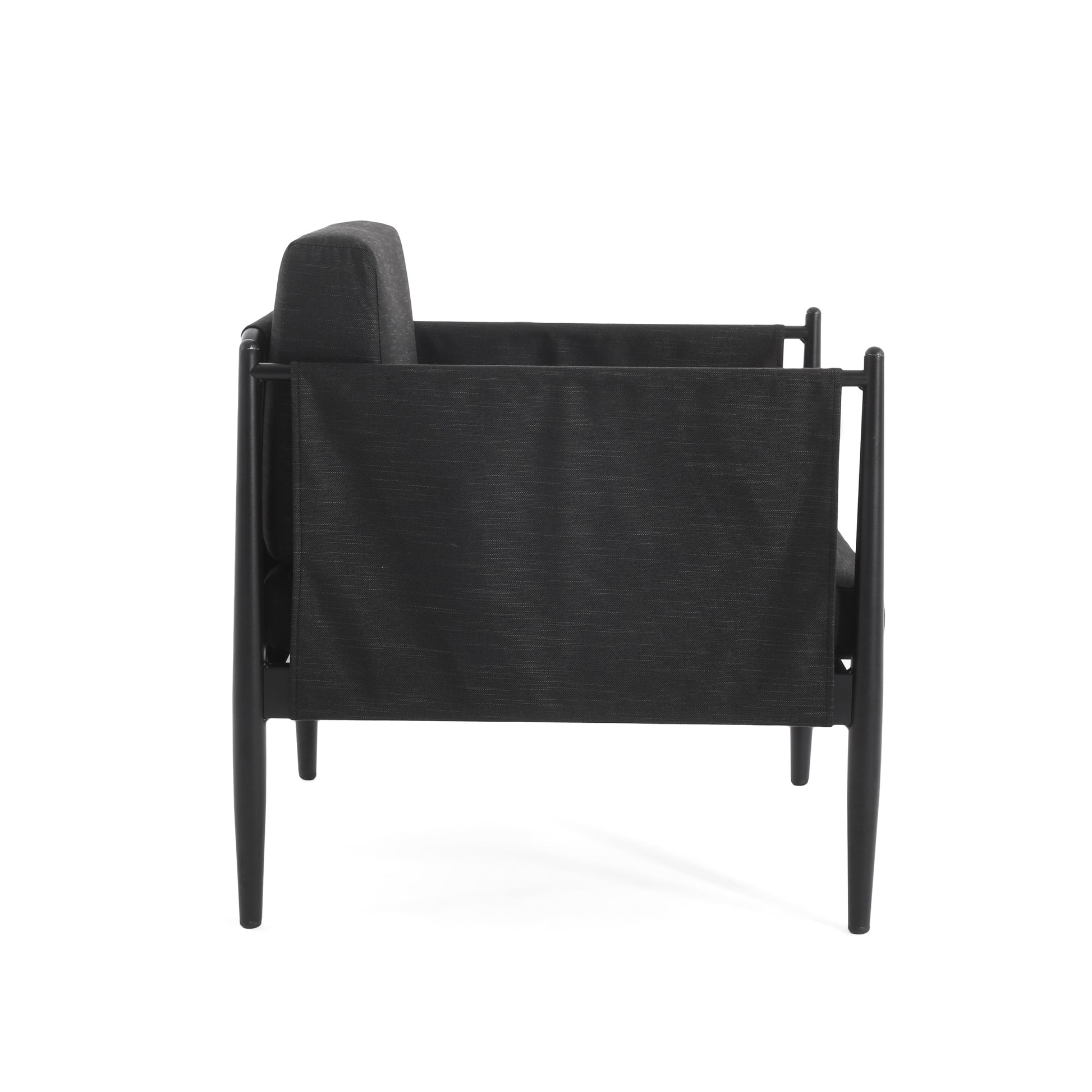 Dawson Club Chair Dark Grey Aluminium