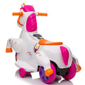 Unicorn Stroller,Electric Toy Bike With Training Wheels For Kids 3 6,Rose Red Rose Red Polypropylene