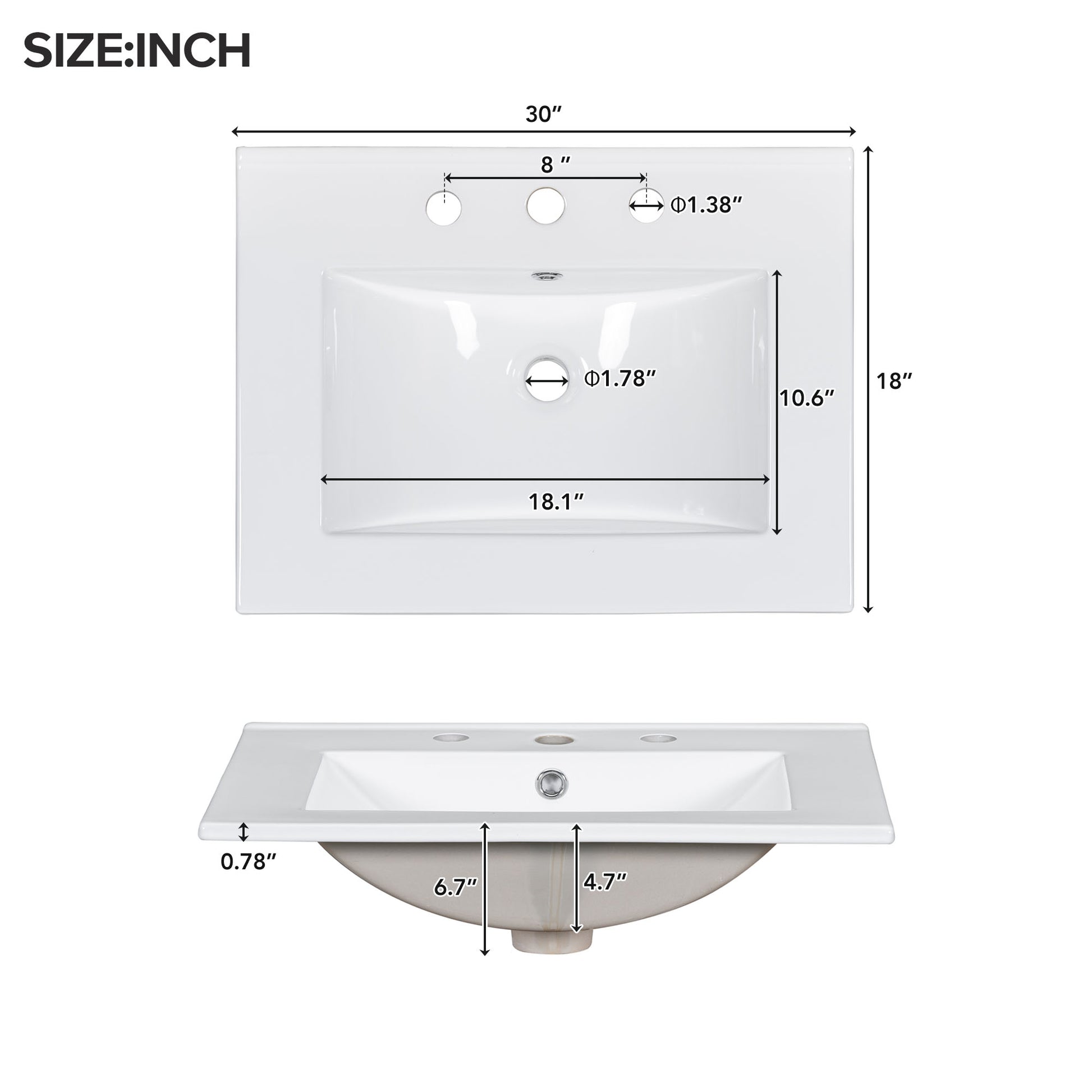 30" Black Bathroom Vanity Set With Ceramic Sink And Large Storage Space Ideal For Small Bathrooms Black Bathroom Solid Wood Mdf