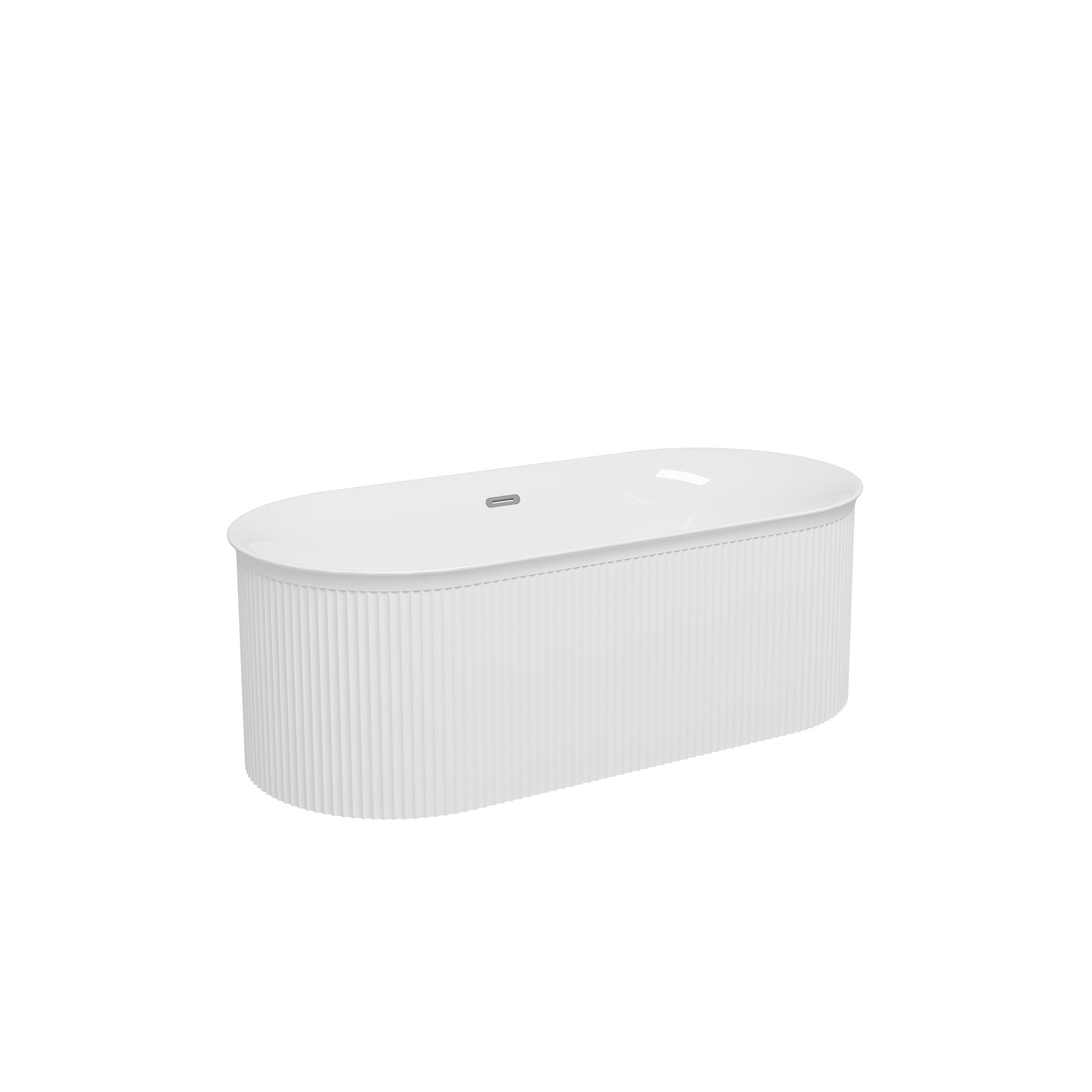 67" Acrylic Freestanding Bathtub Acrylic Soaking Tubs, Fluted Style Gloss White Freestanding Bathtub With Classic Slotted Overflow And Toe Tap Drain In Chrome, 02149 Glossy White Oval Bathroom Freestanding Tubs Polished 61 69 In Contemporary Soaking