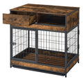 Furniture Dog Cage Crate With Double Doors ,Rustic Brown,31.5