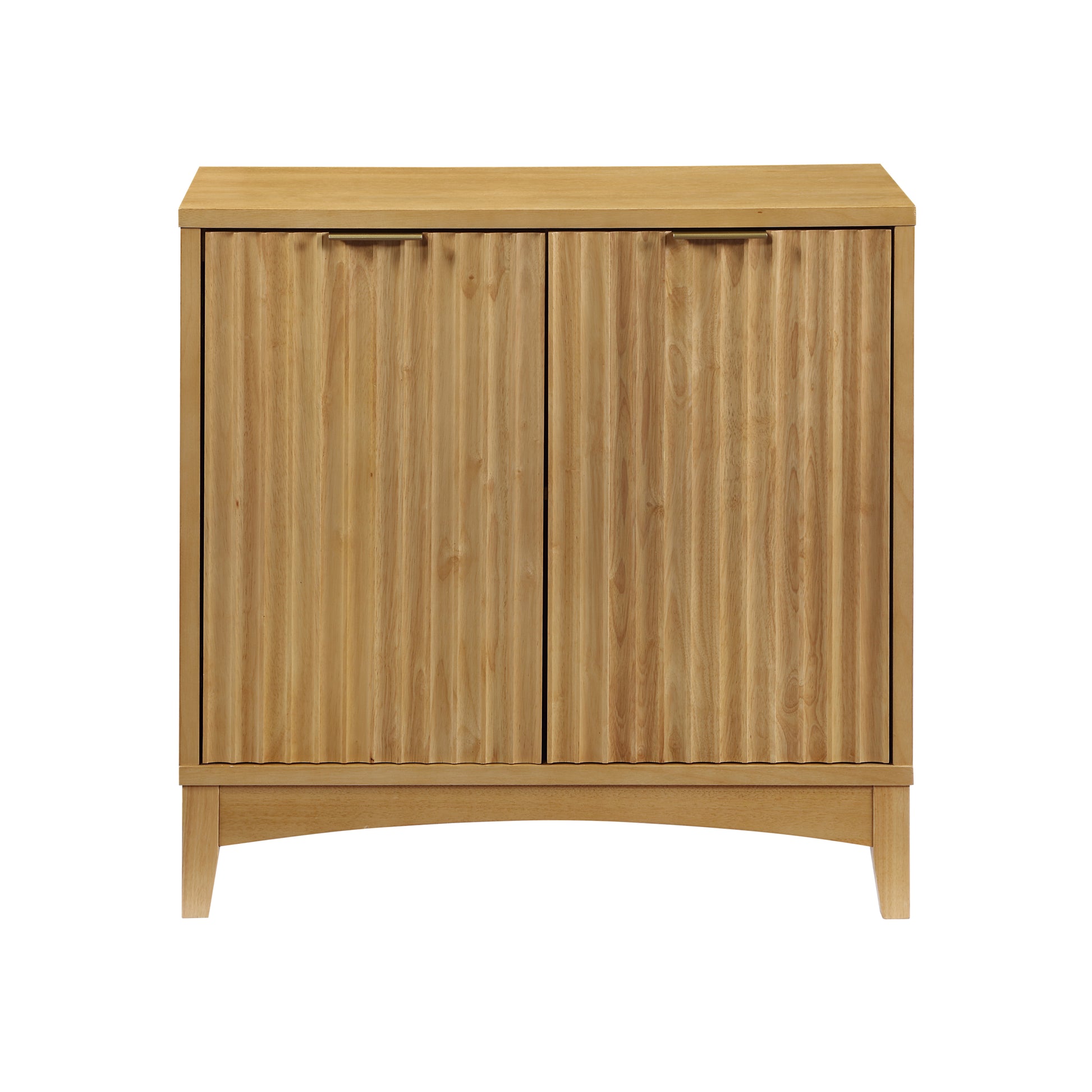 Storage Cabinet With 2 Doors And Adjustable Shelves, Kitchen Cabinetwooden Buffet Cabinet For Living Room, Bedroom, Dining Room,Natural Natural Rubber Wood