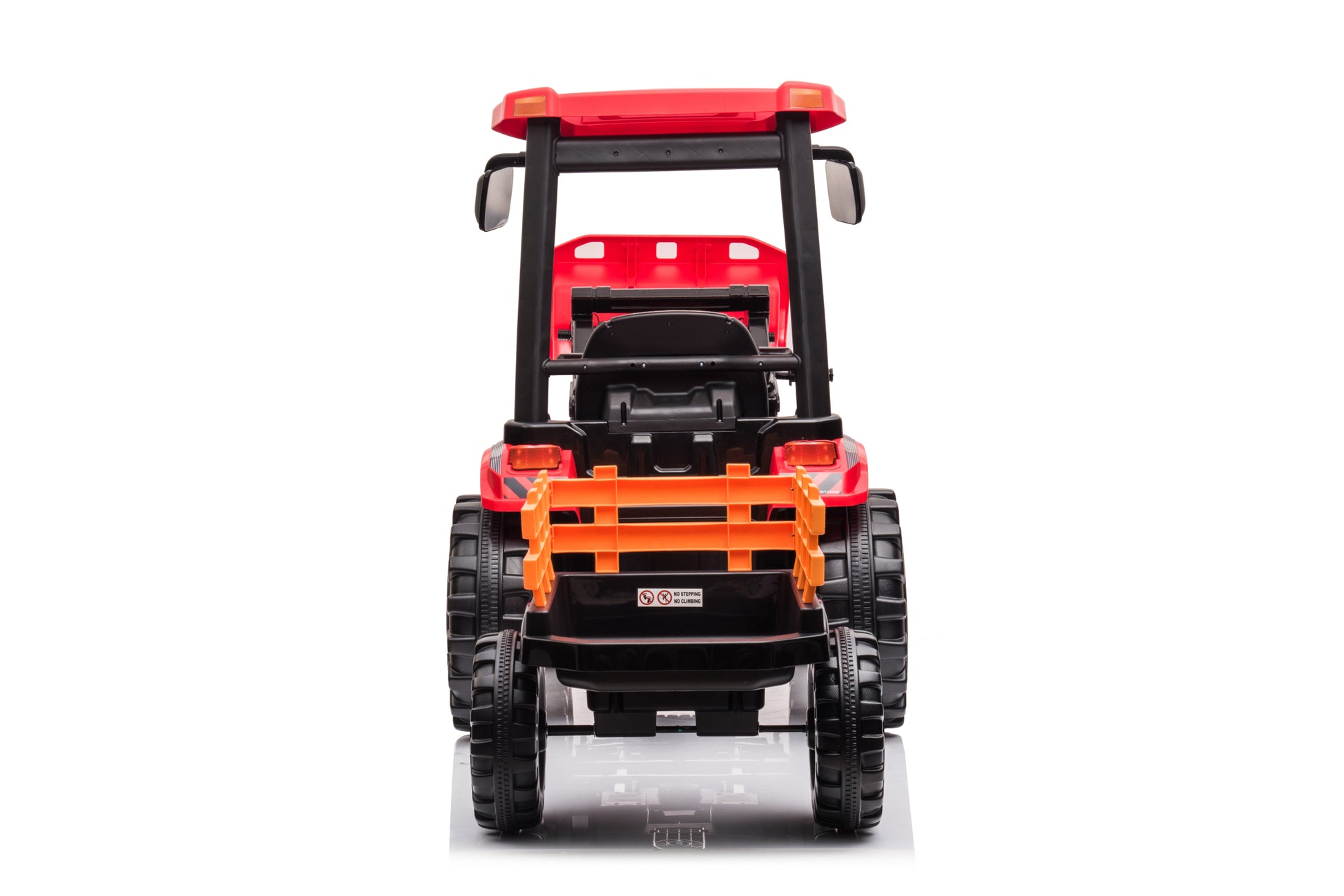 24V Kids 3In1 Ride On Tractor, Pedal Tractors With Working Loader And Backhoe Digger, Kids' Ride On Car Toys, Battery Powered Electric Vehicles With Trailer, Digger For Toddlers Red Red Plastic