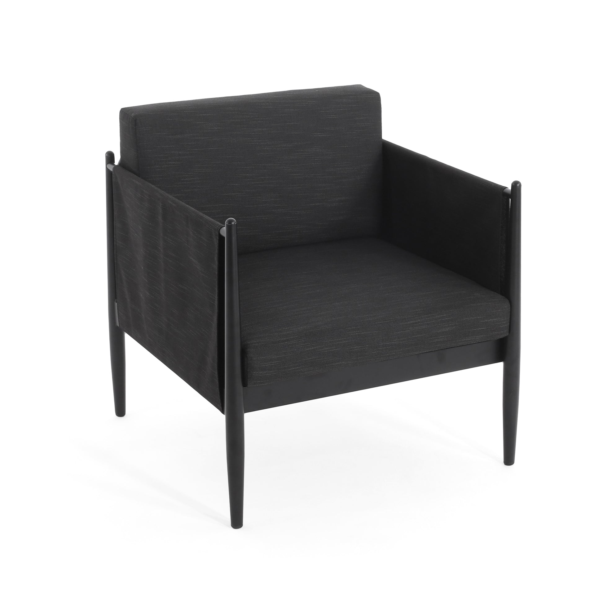 Dawson Club Chair Dark Grey Aluminium