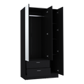 Armoire Haddam, Bedroom, Black Black Particle Board Engineered Wood
