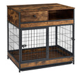 Furniture Dog Cage Crate With Double Doors ,Rustic Brown,31.5