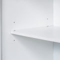 Modern Cabinet With 4 Doors, Suitable For Living Rooms, Entrance And Study Rooms. White Mdf