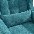 Modern Accent Chair Upholstered Foam Filled Living Room Chairs Comfy Reading Chair Mid Century Modern Chair With Chenille Fabric Lounge Arm Chairs Armchair For Living Room Bedroom Teal Teal Light Brown Primary Living Space Modern Rubberwood Foam Chenille