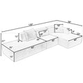 Modular Combination Living Room Sofa Set, Modern Minimalist Sofa, Free Installation Sofa, L Shaped, Italian Minimalist Tofu Block Sofa, Right Hand Facing,Terrycloth Fabric,Green Green Polyester Primary Living Space Soft Modern Polyester 3 Seat