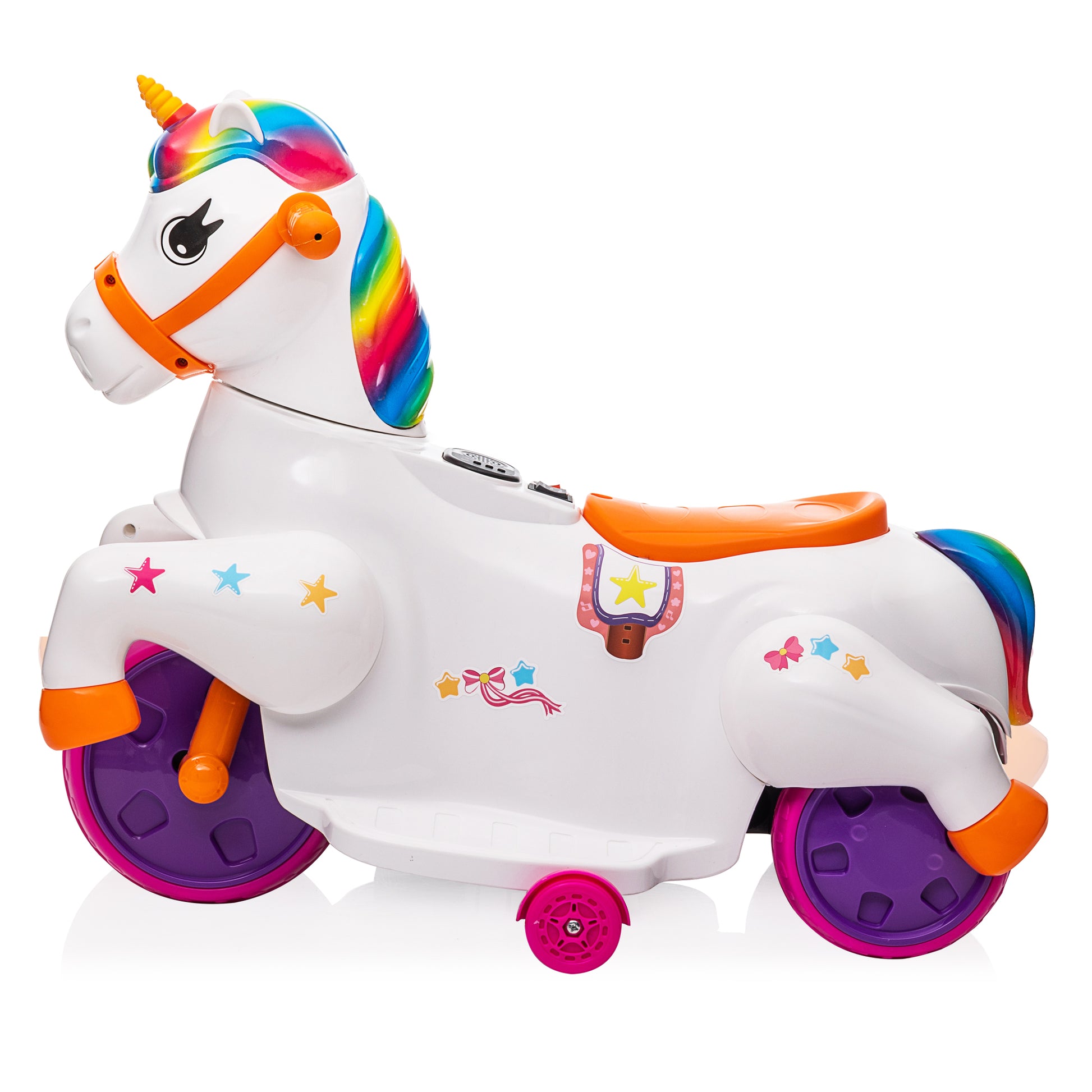 Unicorn Stroller,Electric Toy Bike With Training Wheels For Kids 3 6,Colorful Colorful Polypropylene