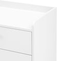 Wooden Storage Cabinet With Drawers, Steel Pipe Table Legs, Suitable For Hallway, Study, Living Room. White Mdf