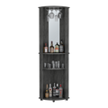 Corner Bar Cabinet Rialto, Living Room, Smokey Oak Gray Particle Board Engineered Wood