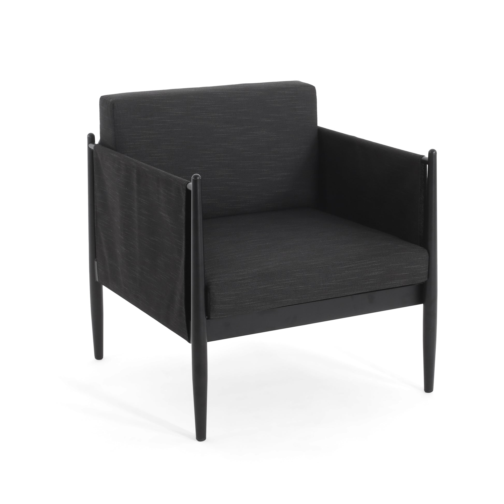 Dawson Club Chair Dark Grey Aluminium