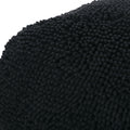 Spongy Microfiber Square Pouf, Dark Charcoal Charcoal Microfiber