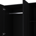 Armoire Haddam, Bedroom, Black Black Particle Board Engineered Wood
