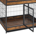 Furniture Dog Cage Crate With Double Doors ,Rustic Brown,31.5