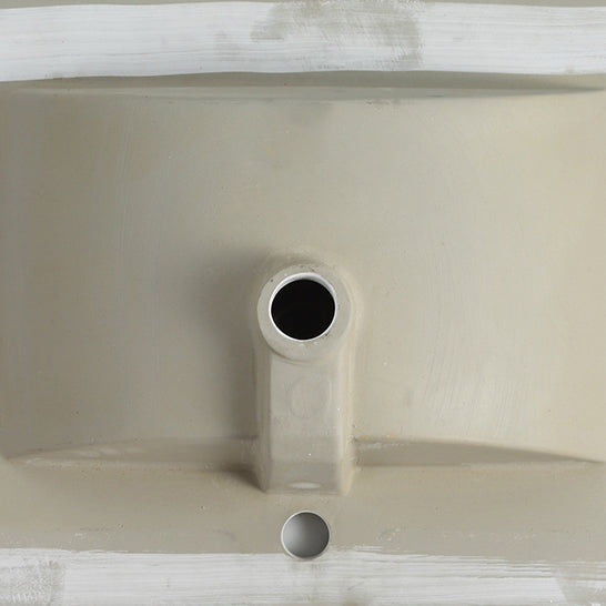 30 Inch Ceramic Vanity Top, 29.9"D X 18.3"W X 6.7"H, Glossy White Only Basin White Bathroom American Design Ceramic