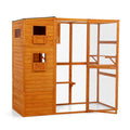 Large Cat Villa.Pet Orange Orange Metal & Wood