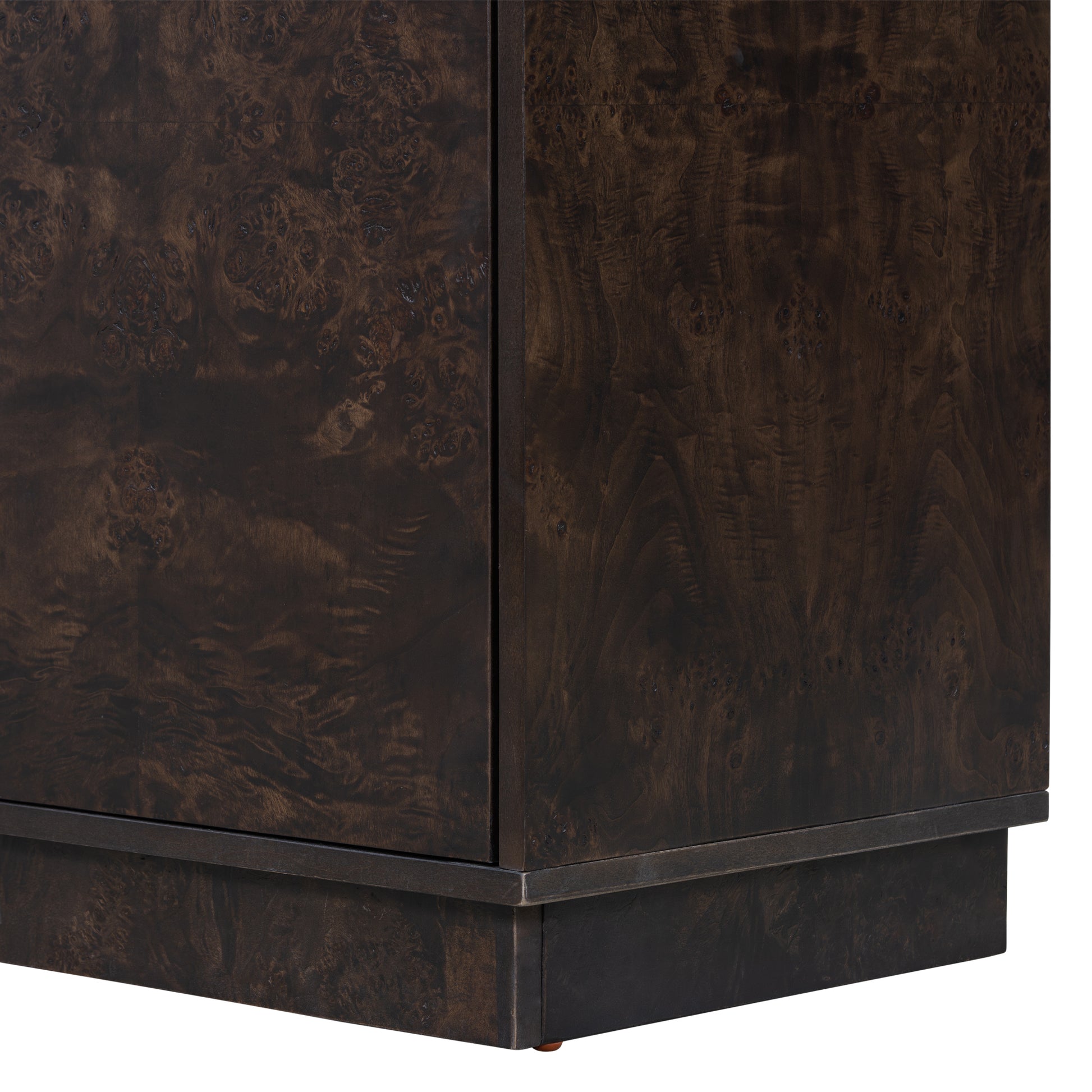 Wood Pattern Storage Cabinet With 3 Doors, Suitable For Hallway, Entryway And Living Rooms. Brown Mdf