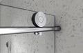 4876 Chrome Frameless One Fixed And One Shifted Shower Door, 70Mm 304 Stainless Steel Large Pulleys With Adjustable Soft Closing Function,With Nano Easy Cleaning And Stick Explosion Proof Menbrance Chrome Bathroom American Design,Minimalist Glass Metal