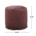 Shimon Cylinder Pouf, Blush Pink Pink Velvet