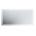 Led Bathroom Mirror, 36X72 Inch Bathroom Vanity Mirrors With Lights, Mirrors For Wall With Smart Touch Button, Anti Fog, Memory Function, Stepless Dimmable Makeup Mirror Horizontal Vertical White Aluminium