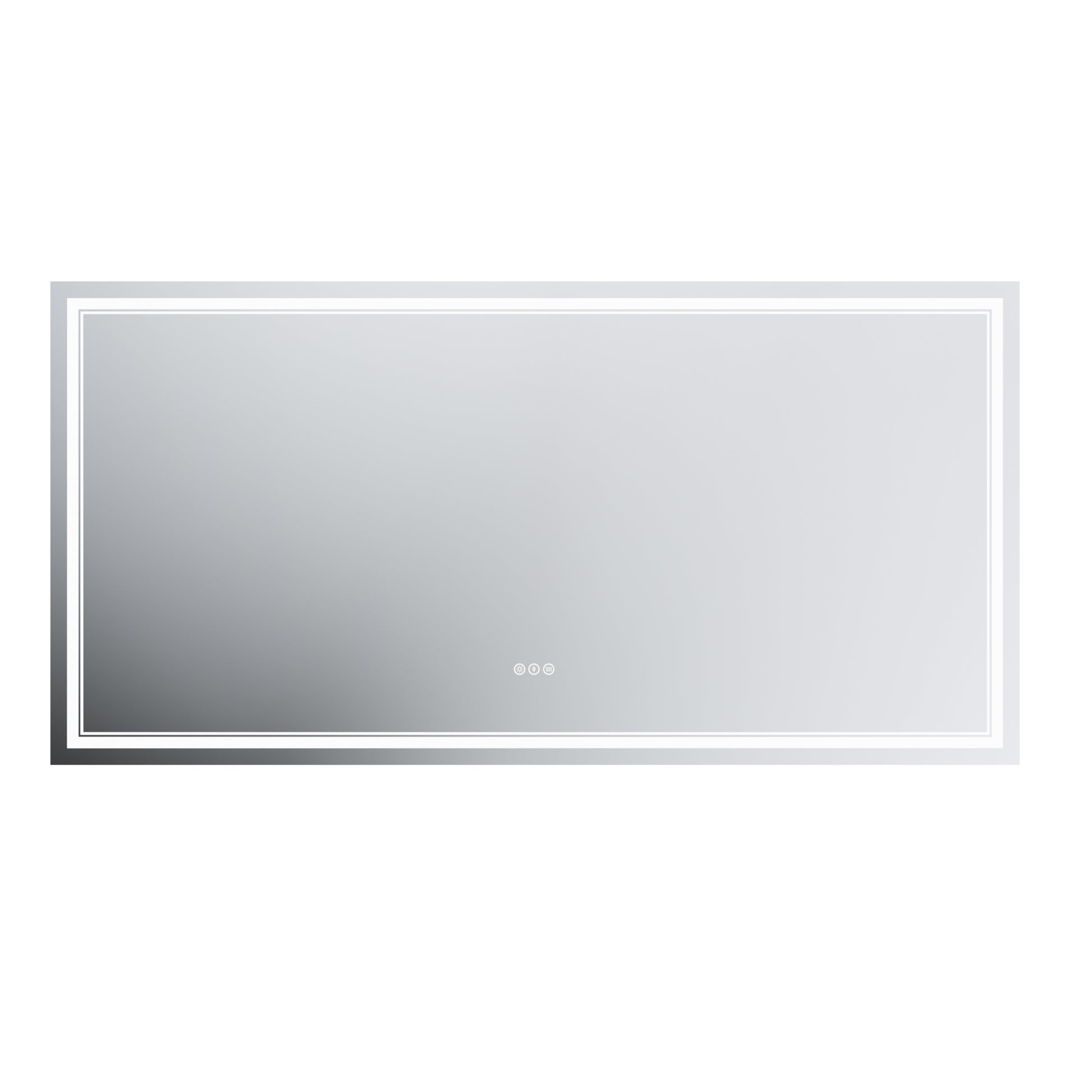 Led Bathroom Mirror, 36X72 Inch Bathroom Vanity Mirrors With Lights, Mirrors For Wall With Smart Touch Button, Anti Fog, Memory Function, Stepless Dimmable Makeup Mirror Horizontal Vertical White Aluminium