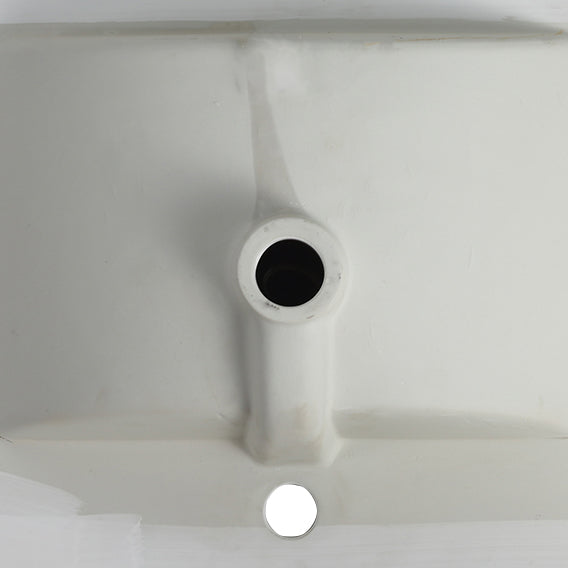 24 Inch Ceramic Vanity Top, 24"D X 18.3"W X 6.7"H, Glossy White Only Basin White Bathroom American Design Ceramic